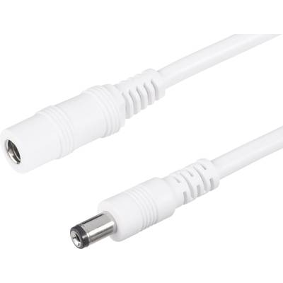 TRU COMPONENTS Low power extension cable Low power plug – Open cable ends 5.5 mm 2.1 mm 5.5 mm 2.1 mm 2.00 m 100 pc(s)