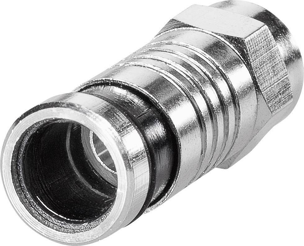 TRU COMPONENTS 1582472 F connector Compression Connections: F plug Cable diameter: 6.8 mm 1 pc(s)