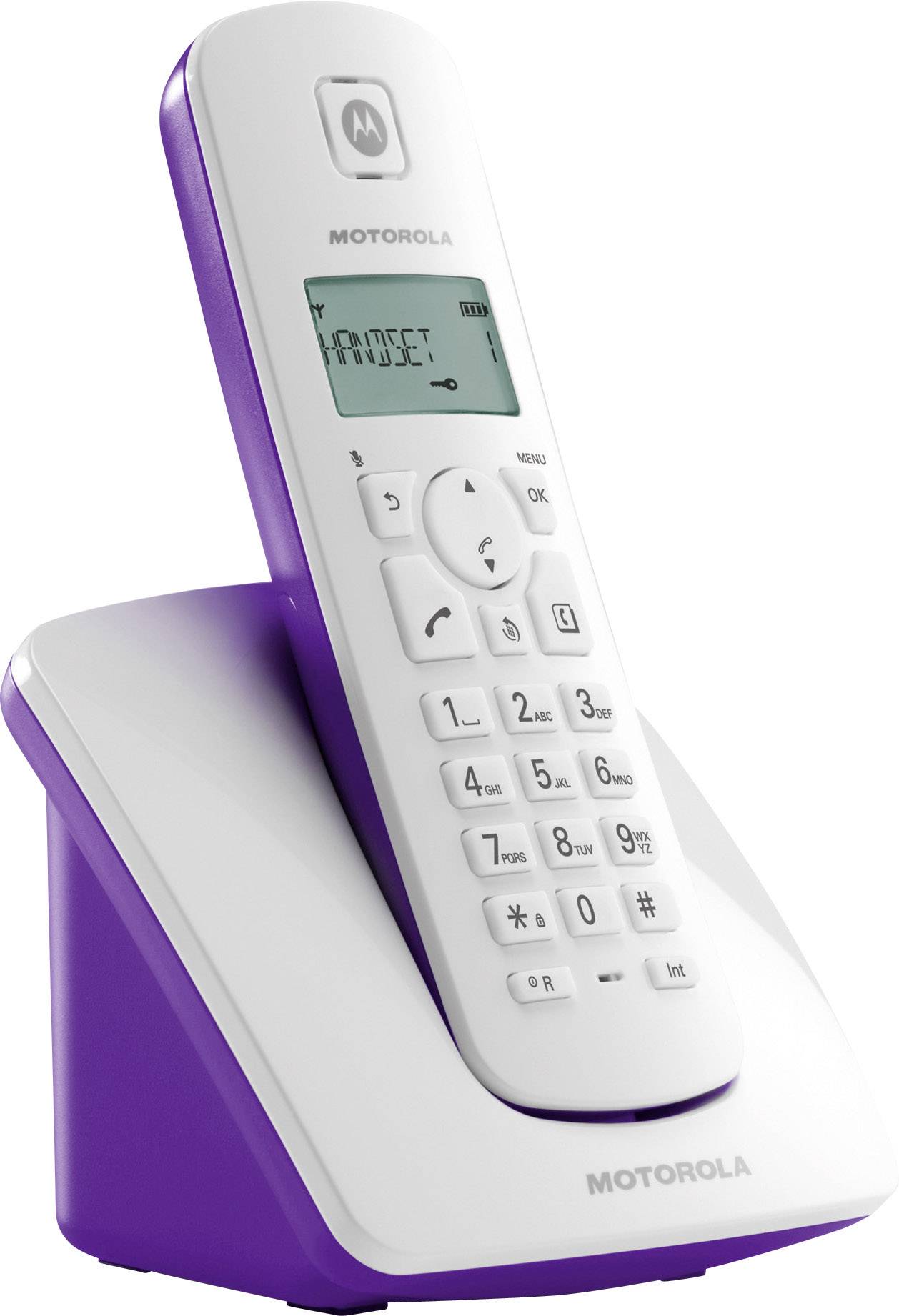 Motorola C401 DECT, GAP Cordless analogue Purple, White | Conrad.com