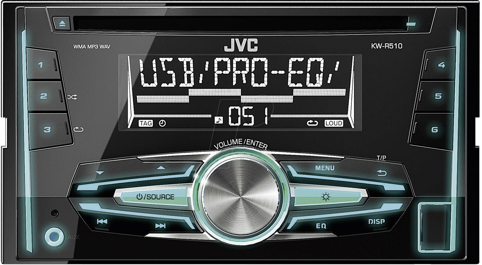 JVC KWR510E Double DIN car stereo