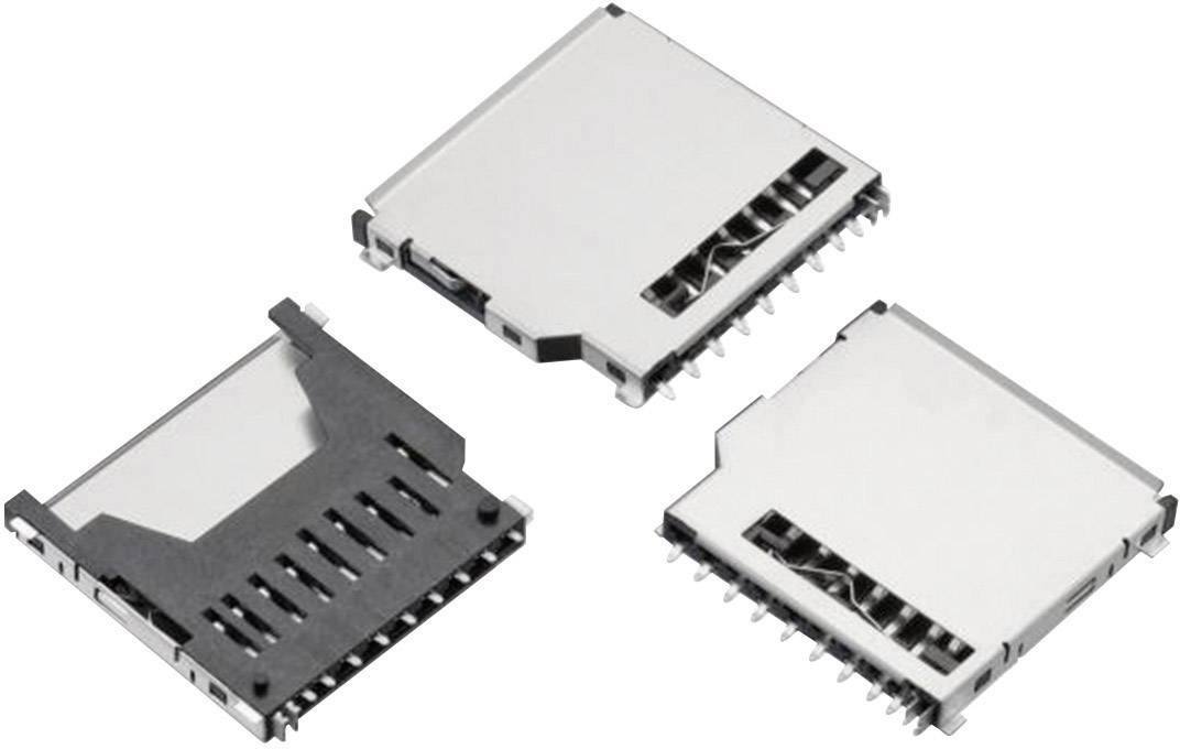 kurze Ausführung 9 Pins Push & Pull Kartenerkennung WR-CRD SD-Kartensockel 