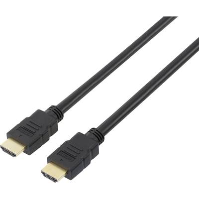 SpeaKa Professional HDMI Cable HDMI-A plug, HDMI-A plug 5.00 m Black SP-7870704 Audio Return Channel, gold plated connec