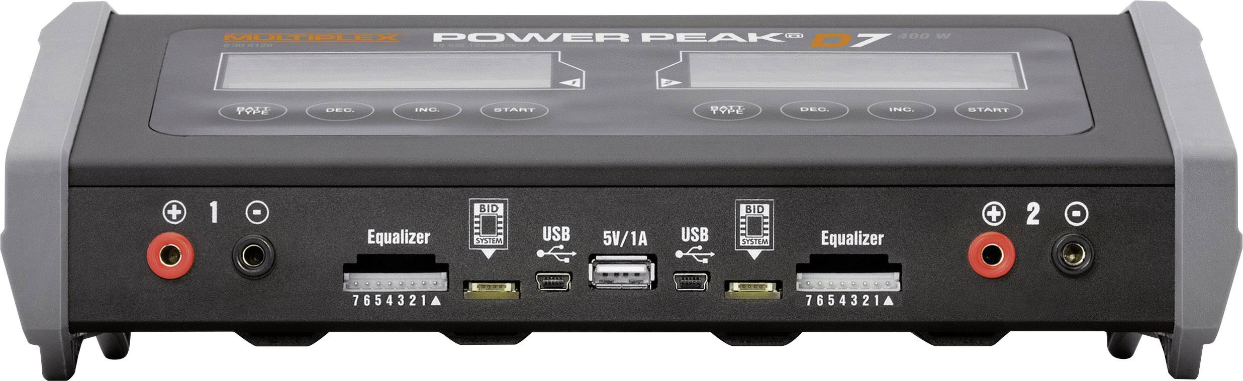 Power Peak by Multiplex D7 EQ-BID Scale model multifunction charger 12 V, 220 V 20 A NiMH, NiCd, LiPolymer, Li-ion, LiFe-1