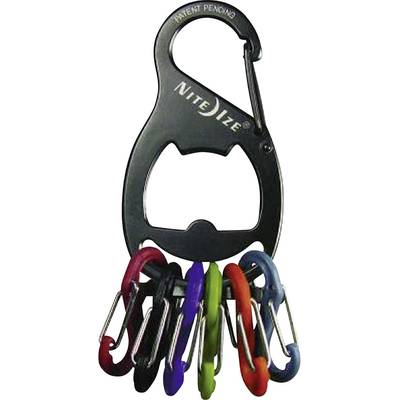 NITE Ize Key carabiner NI-KRB-03-01 KeyRack 6 S-Biner Black 1 pc(s)-0