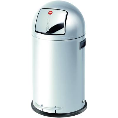 Hailo KickMaxx L 0835-069 Garbage bin 35 l Stainless steel (Ø x H) 350 mm x 700 mm Stainless steel Foot pedal N/A 1 pc(s