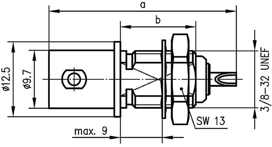 Technical drawing of a threaded plug with dimensions and assembly notes. Main components and thread size '3/8-32 UNEF' are highlighted.