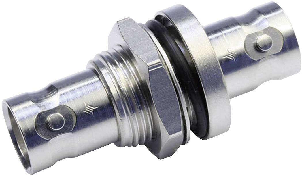 Metal quick-release coupling with thread and rubber seal, suitable for industrial pipe connections.