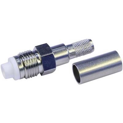 A steel compression connector with a crimped end and separate sleeve. Used for secure connections in piping systems.