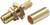 A gold-coloured coaxial cable with a removable sheath, designed for connecting and transmitting high-frequency signals.