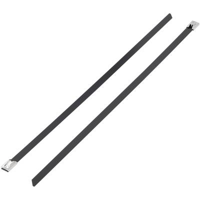 TRU COMPONENTS 1592787 TC-BSTC-127L203 Cable tie 127 mm 7.90 mm Black Coated 1 pc(s)