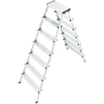   Hailo    8657-001  Aluminium  Double sided step ladder    Operating height (max.): 3.20 m  Silver  DIN EN 131  7.2 kg