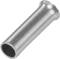 A silver, tube-shaped metal cylinder, possibly a compression sleeve, against a white background.