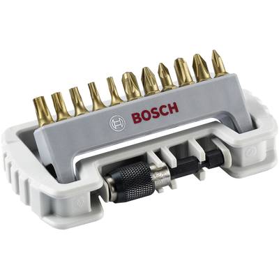 Bosch Accessories  2608522127 Bit set 12-piece Slot, Phillips, Pozidriv, Star 
