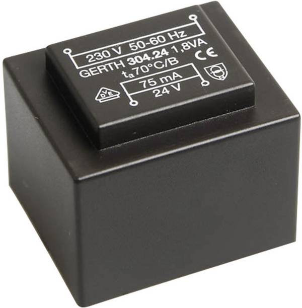 Gerth PT301502 PCB mount transformer 1 x 230 V 2 x 7.50 V AC 1.80 VA 120 mA
