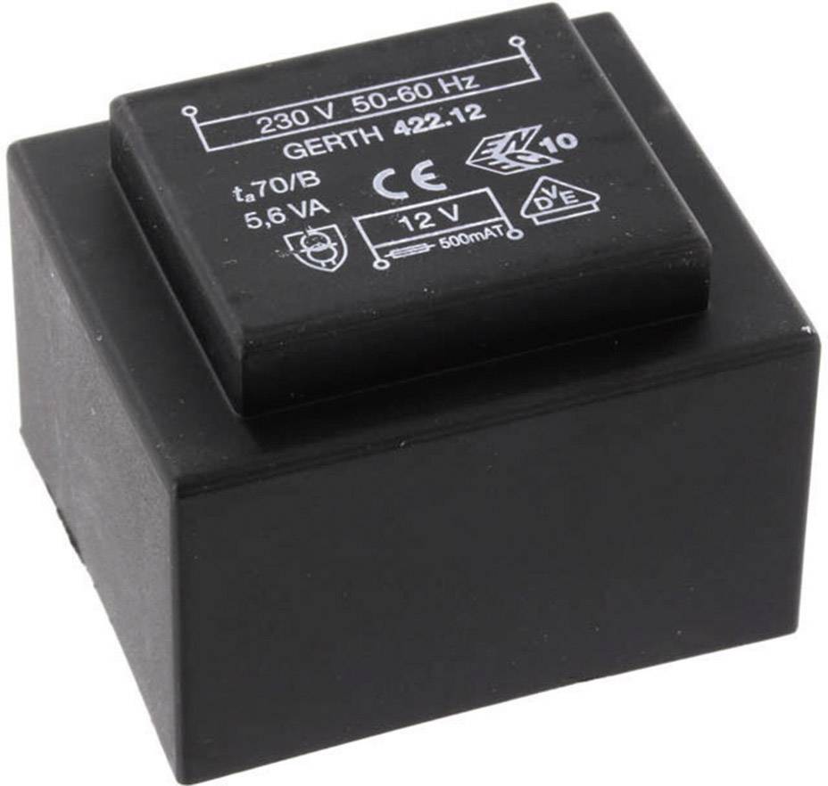 Image of Gerth PTB420901 PCB mount transformer 1 x 230 V 1 x 9 V AC 5.60 VA 622 mA