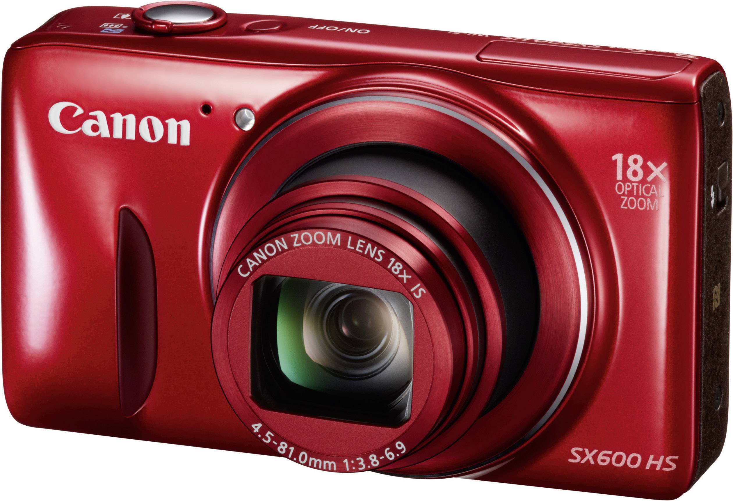 Digital camera Canon PowerShot SX600 HS 16 MPix Optical zoom 18 x Red