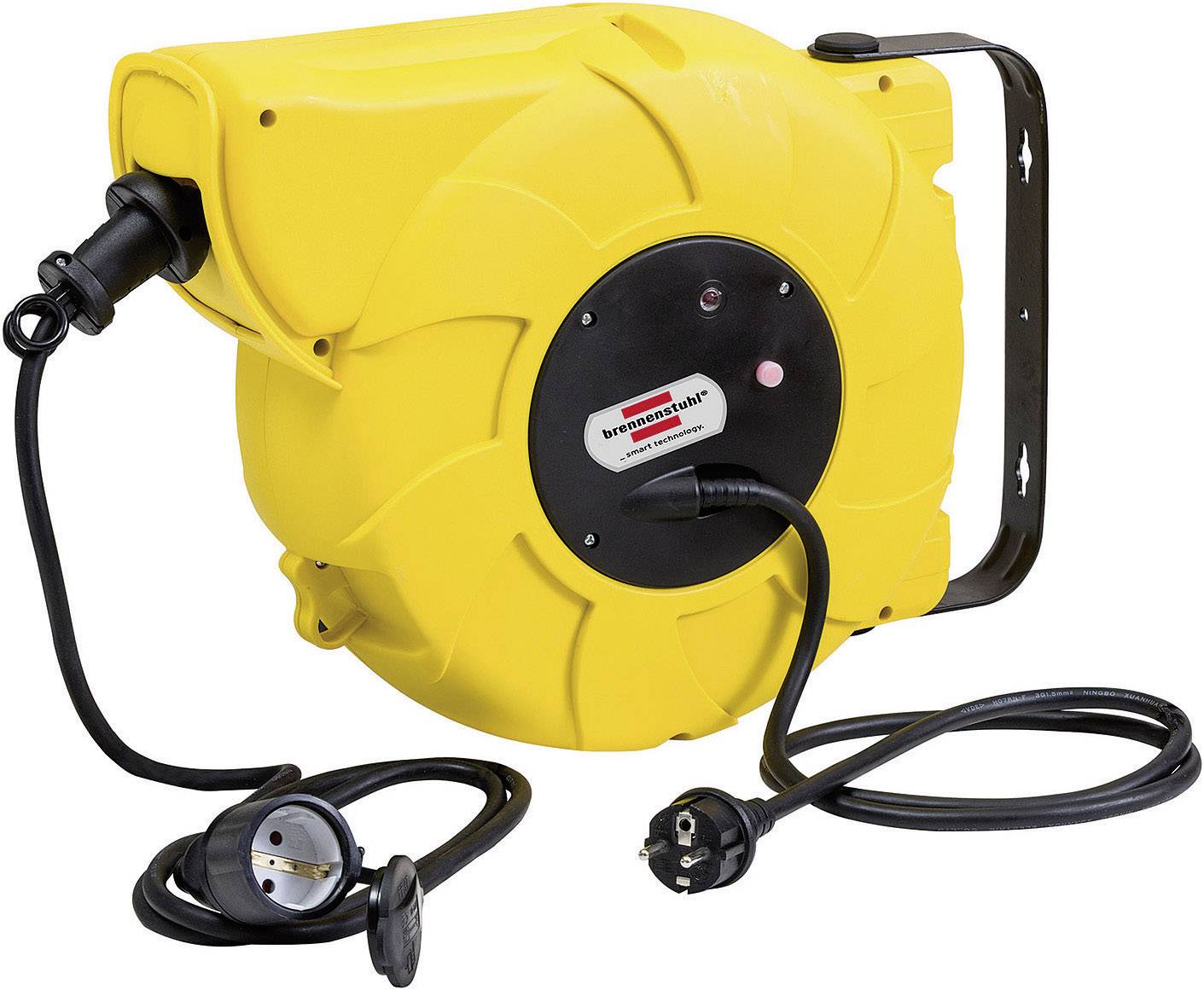 Brennenstuhl 1241000300 Wall-mounted cable reel 16.00 m Black PG plug ...