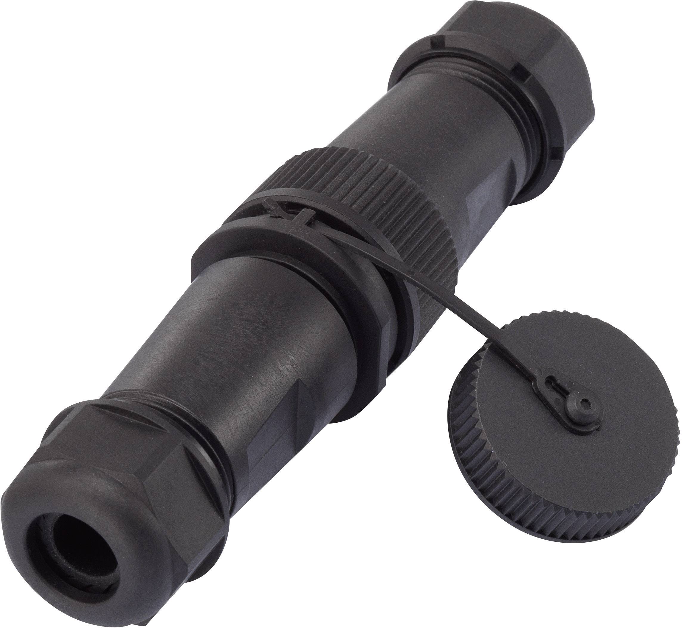 TRU COMPONENTS 1094580 Bullet connector adapter Plug, straight, Socket, straight Total number of pins: 3 1 pc(s)