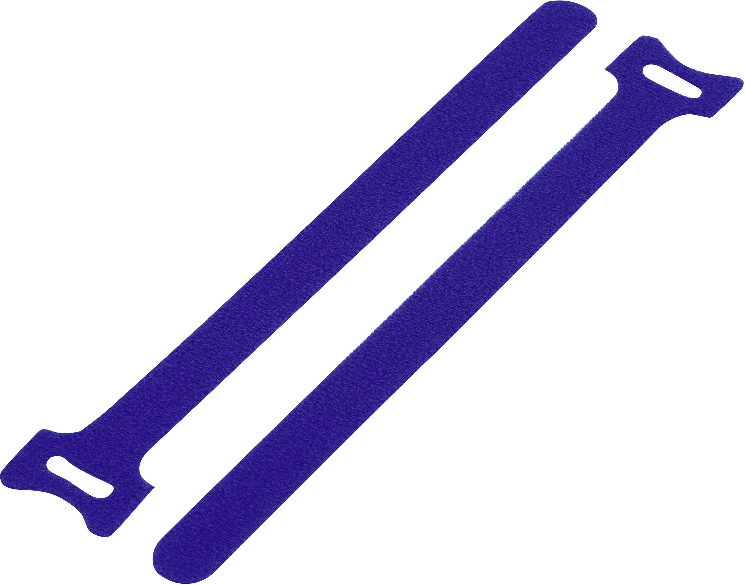 TRU COMPONENTS TC-MGT-135BE203 Hook-and-loop cable tie for bundling Hook and loop pad (L x W) 135 mm x 12 mm Blue 1 pc(s)