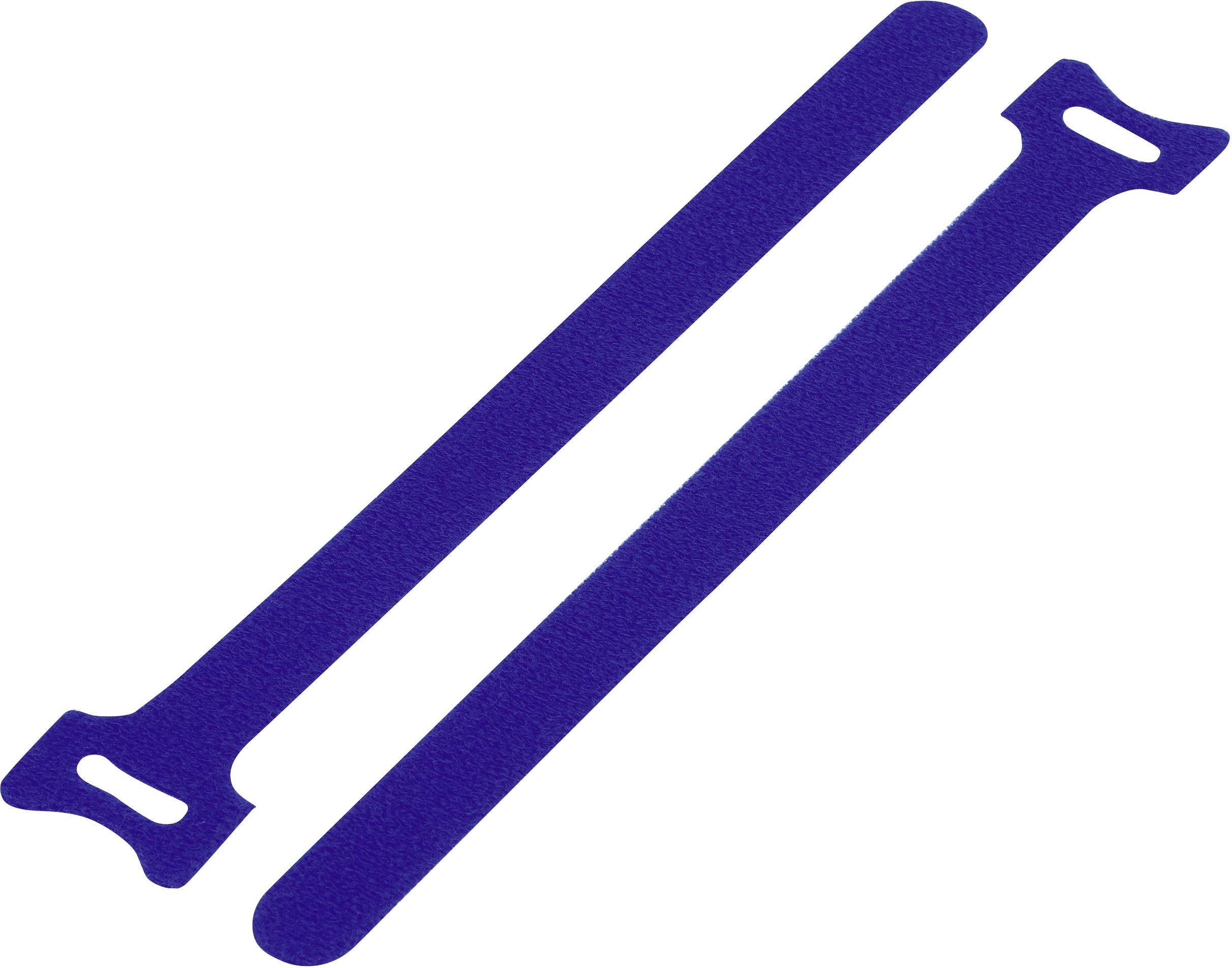 TRU COMPONENTS TC-MGT-310BE203 Hook-and-loop cable tie for bundling Hook and loop pad (L x W) 310 mm x 16 mm Blue 1 pc(s)