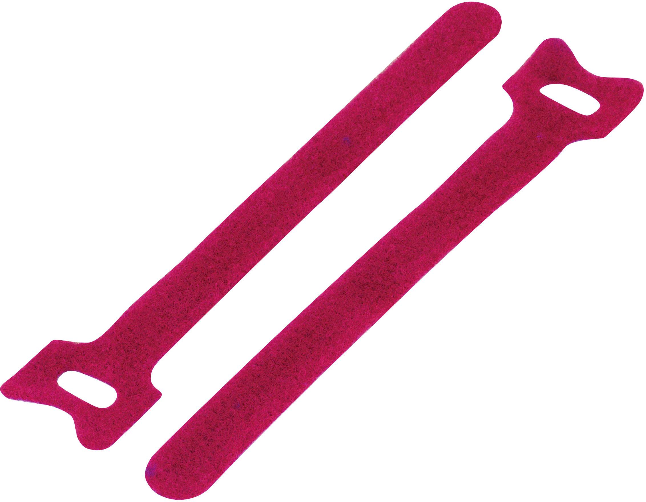 TRU COMPONENTS TC-MGT-125RD203 Hook-and-loop cable tie for bundling Hook and loop pad (L x W) 125 mm x 12 mm Red 1 pc(s)