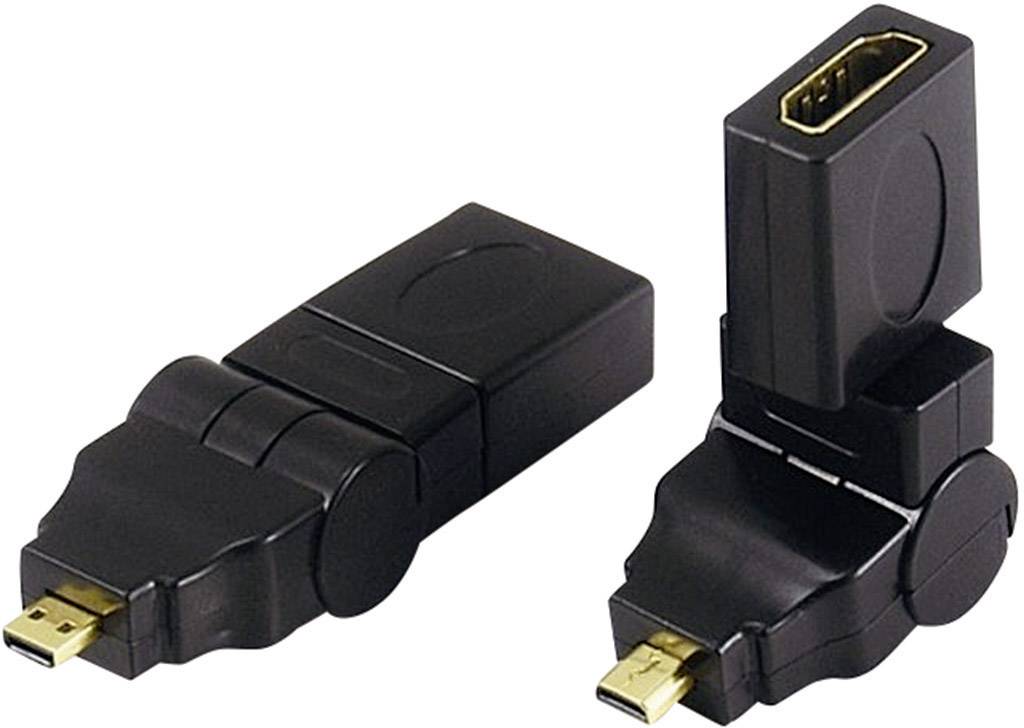 SpeaKa Professional SP-4383428 HDMI Adapter [1x HDMI socket D Micro - 1x HDMI socket] Black gold plated connectors-1