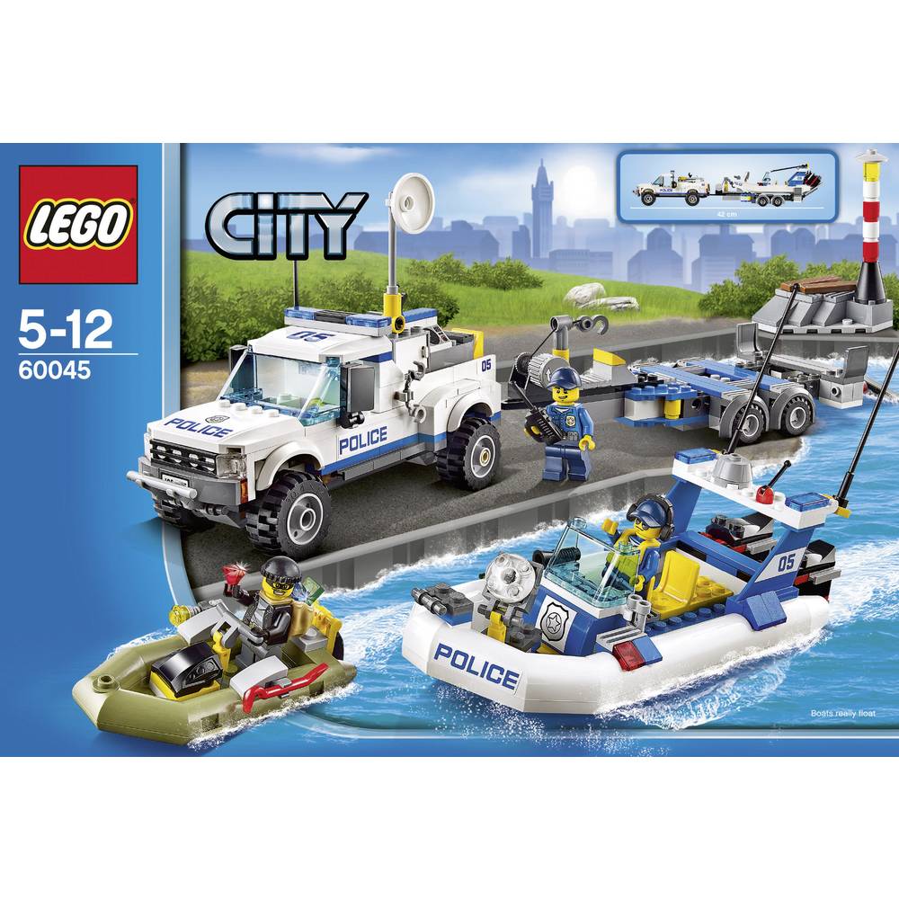 lego city 60045 polizeiboottransporter from conrad