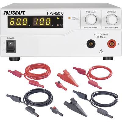 VOLTCRAFT HPS-16010 Bench PSU (adjustable voltage)  1 - 60 V DC 0 - 10 A 600 W Remote programmable No. of outputs 1 x