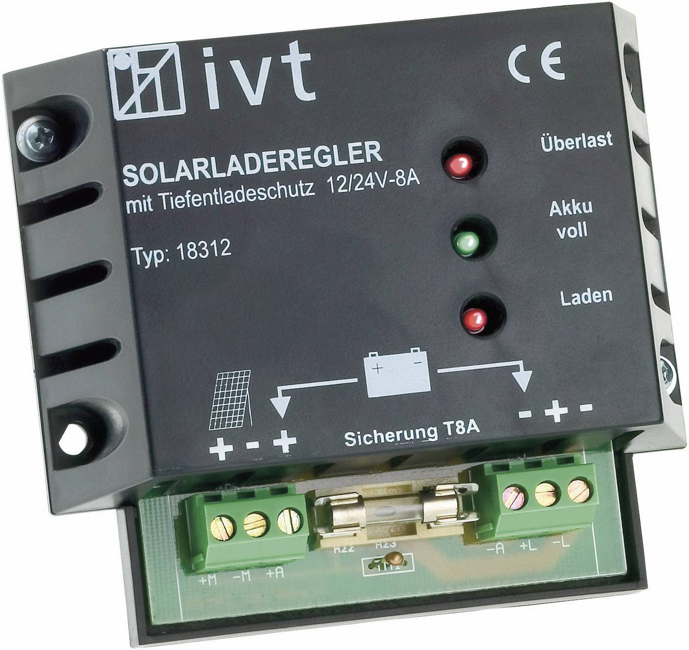 IVT Shunt Charge controller PWM 12 V, 24 V 8 A