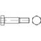 Technical drawing of a hexagon head screw thread, with a cross-sectional view on the left, top view on the right, showing detailed structure.