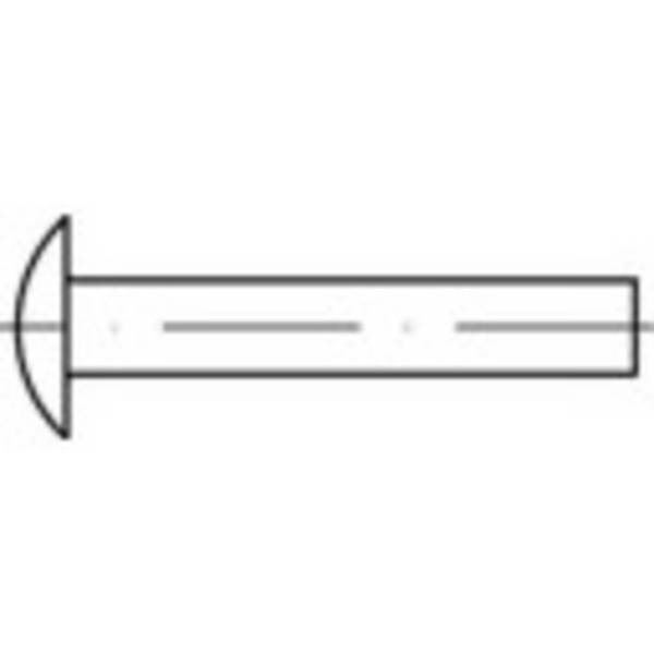 TOOLCRAFT 112353 Truss head rivet (Ø x L) 4 mm x 8 mm    Steel  1000 pc(s)
