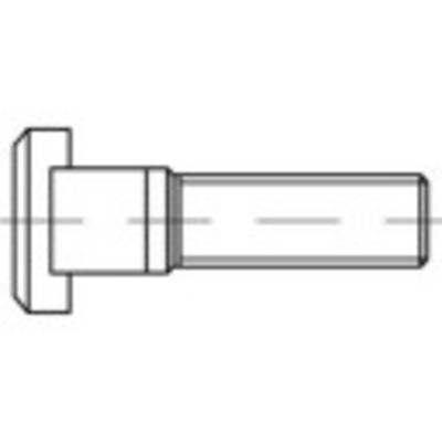 Technical drawing of a cylindrical bolt with a hexagonal head, shown from the side.