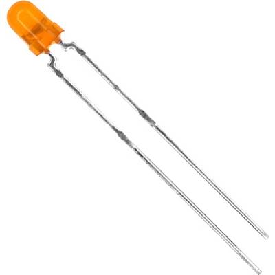 'Orange LED with two connecting wires'