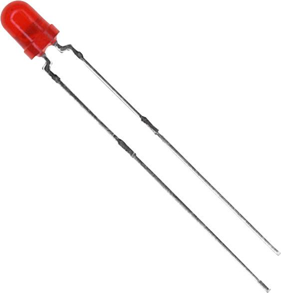 Vishay TLHR4405 LED wired Red Circular 3 mm 15 mcd 60 ° 30 mA 2 V