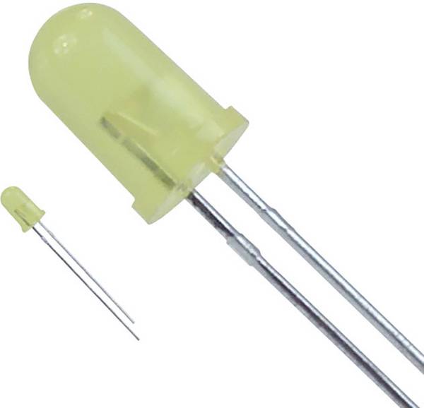 Lite-On LTL-4253 LED wired Yellow Circular 5 mm 19 mcd 36 ° 20 mA 2.1 V