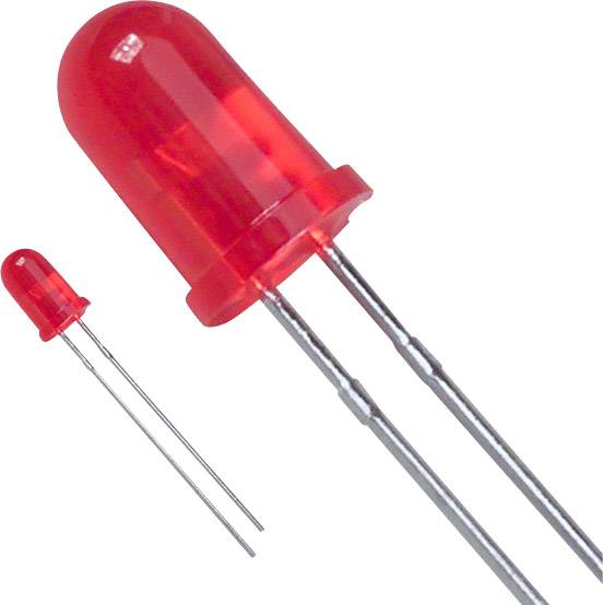 Lite-On LTL-307P LED wired Red Circular 5 mm 5.6 mcd 50 ° 15 mA 2.1 V
