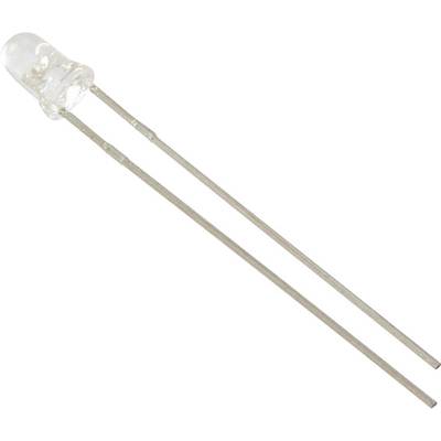 A single, clearly defined LED display with two long metal pins on a white background.