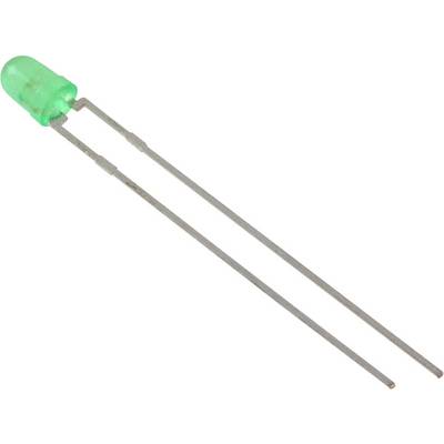Green LED with two long connecting wires used for power supply.