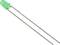 Green LED with two long connecting wires used for power supply.
