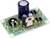 Small electronic circuit board with various components such as capacitors, resistors, and an adjustable potentiometer, used in electrical circuits.