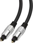 SpeaKa Toslink connection cable black super soft, 0.5 m