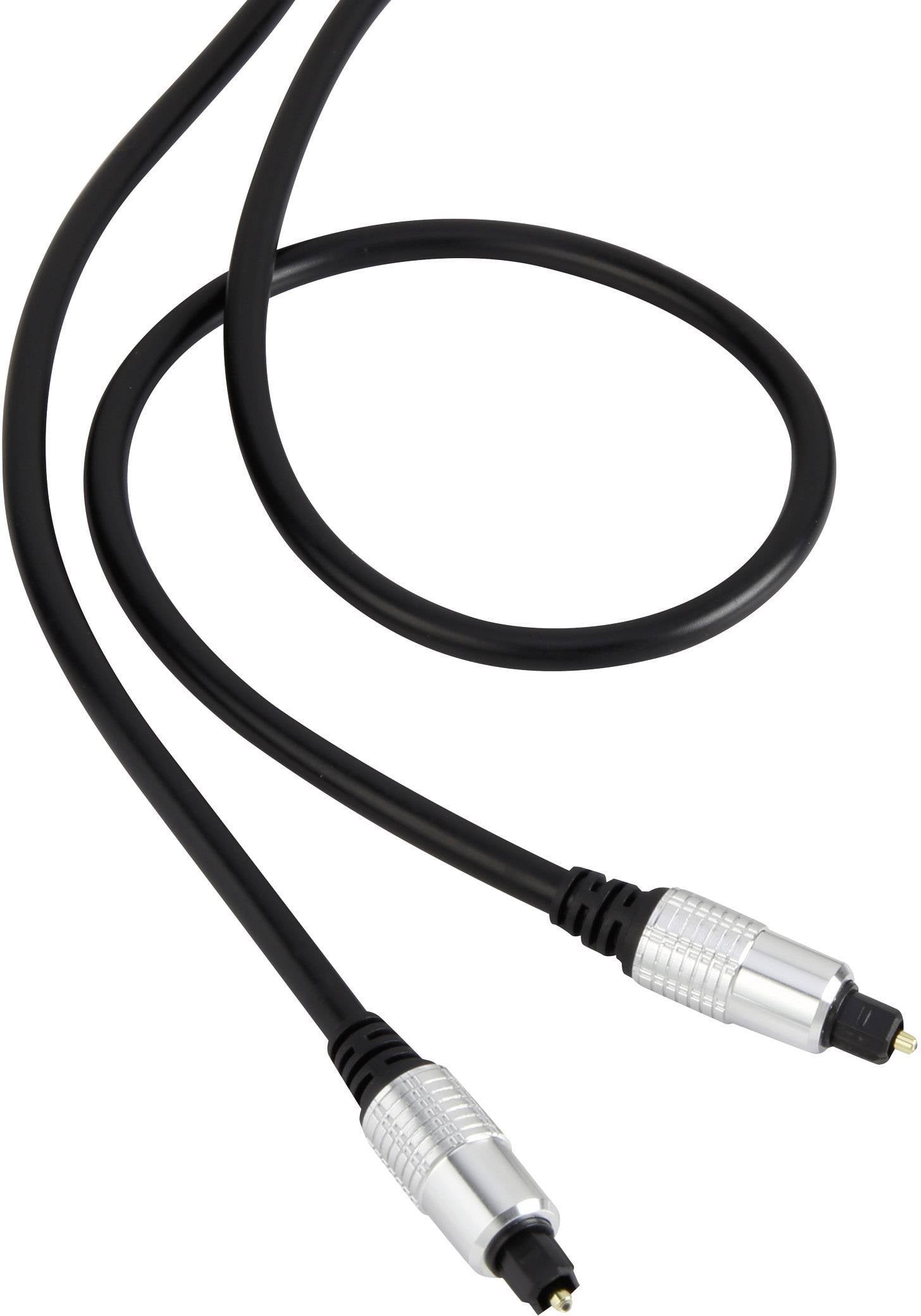 Toslink Digital Audio Cable [1x Toslink plug (ODT) - 1x Toslink plug (ODT)] 1.50 m Black SuperSoft sheath SpeaKa Profess