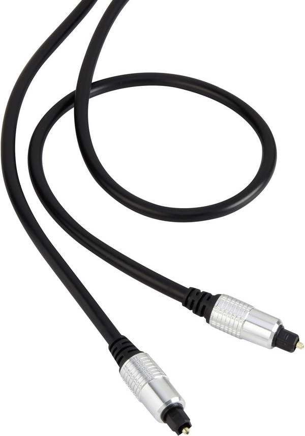 Toslink Digital Audio Cable [1x Toslink plug (ODT) - 1x Toslink plug (ODT)] 1.50 m Black SuperSoft sheath SpeaKa Professional