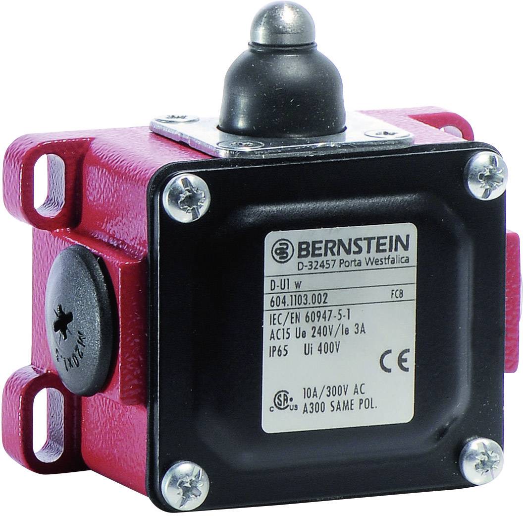 Bernstein 6041103002 D-U1 W Limit switch 240 V AC 10 A Tappet momentary IP65 1 pc(s)