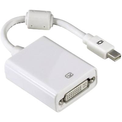 Hama 00053248 DisplayPort / DVI Adapter [1x Mini DisplayPort plug - 1x DVI socket 29-pin] White incl. ferrite core 15.00