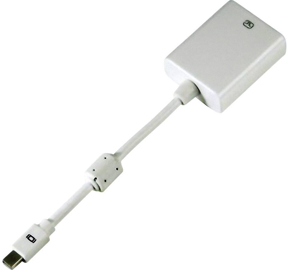 Hama 00053248 DisplayPort / DVI Adapter [1x Mini DisplayPort plug - 1x DVI socket 29-pin] White incl. ferrite core 15.00-4