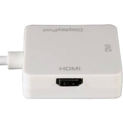 Hama 53245 DisplayPort / DVI / HDMI Adapter [1x Mini DisplayPort plug - 1x HDMI socket, DVI socket 29-pin, DisplayPort s-7