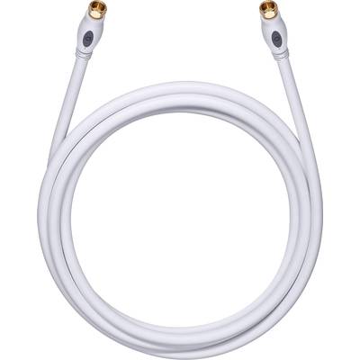 Oehlbach Antennas, SAT Cable [1x F plug - 1x F plug] 1.20 m 120 dB gold plated connectors White