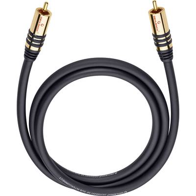 Oehlbach 21532 RCA Audio/phono Cable [1x RCA plug (phono) - 1x RCA plug (phono)] 2.00 m Black gold plated connectors