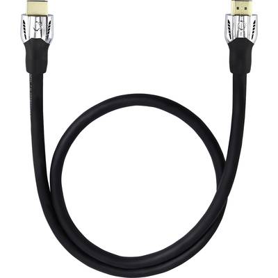 Oehlbach HDMI Cable HDMI-A plug, HDMI-A plug 12.00 m Black 42508 Audio Return Channel, gold plated connectors, Ultra HD 